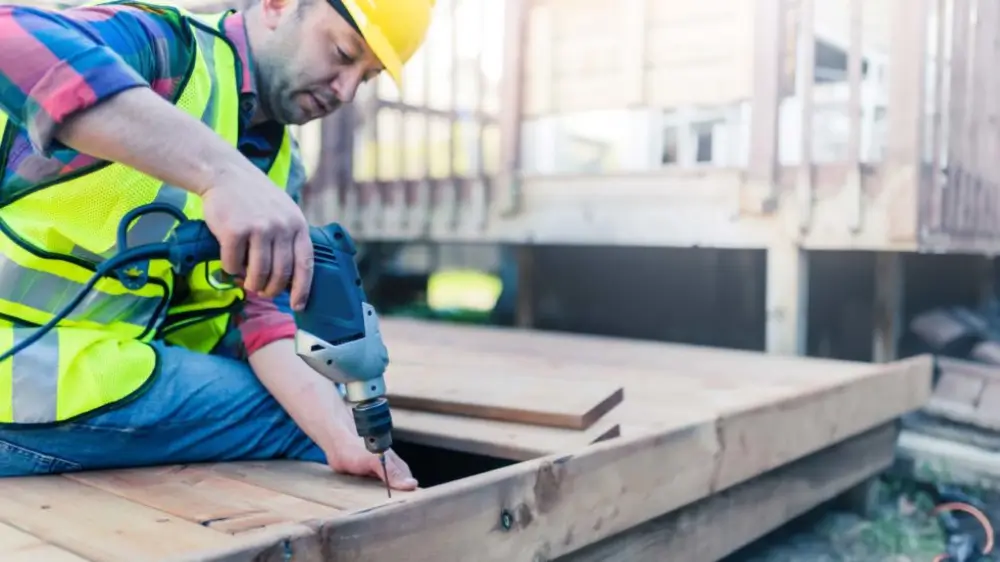 Man working with wood